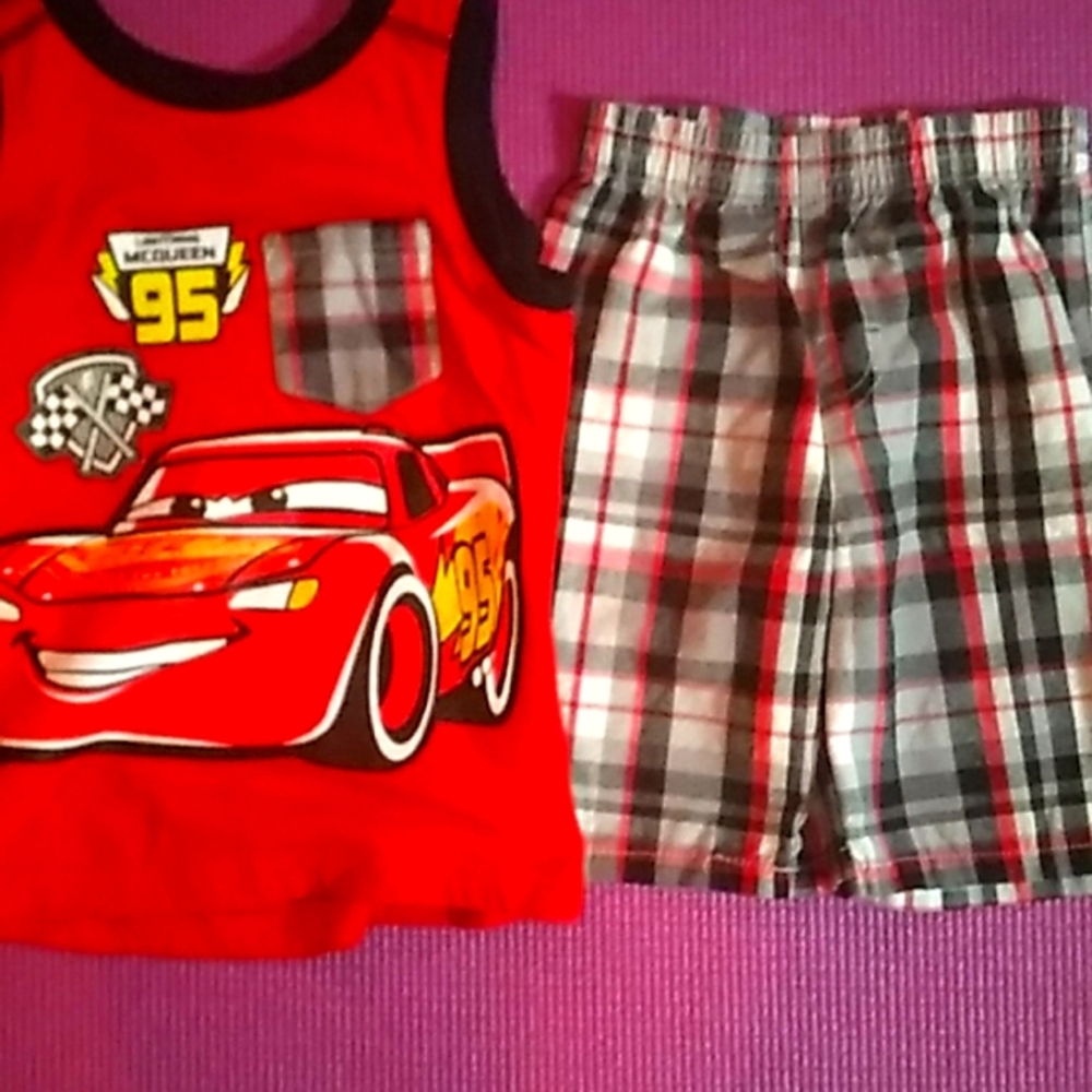 3T Lightning McQueen Shorts Set